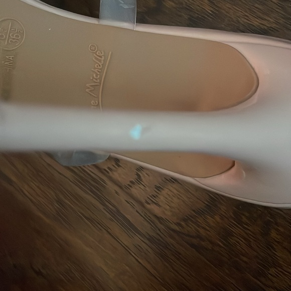 Anne Michelle beige clear strap mule heels. Size 6.5 - Picture 10 of 10